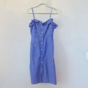 Blue gingham dress